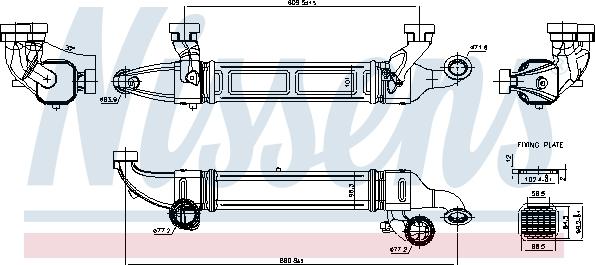 NISSENS 989570 - Радіатор, рециркуляція ОГ autocars.com.ua