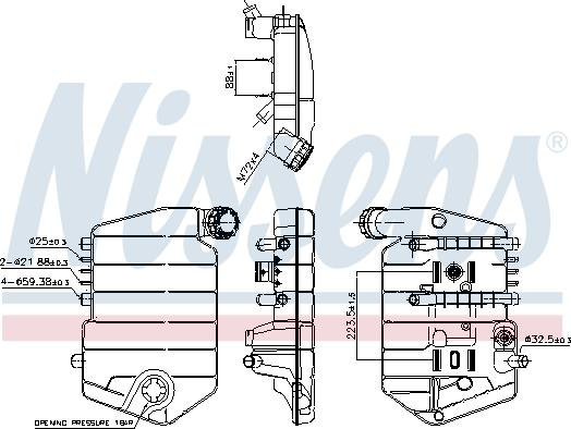 Nissens 996024 - Компенсационный бак, охлаждающая жидкость avtokuzovplus.com.ua