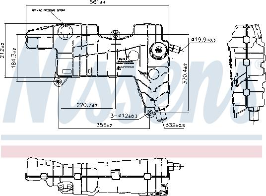 Nissens 996026 - Компенсационный бак, охлаждающая жидкость avtokuzovplus.com.ua