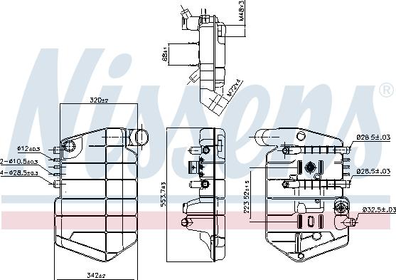 Nissens 996032 - Компенсационный бак, охлаждающая жидкость autodnr.net