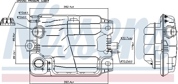 Nissens 996041 - Компенсаційний бак, охолоджуюча рідина autocars.com.ua