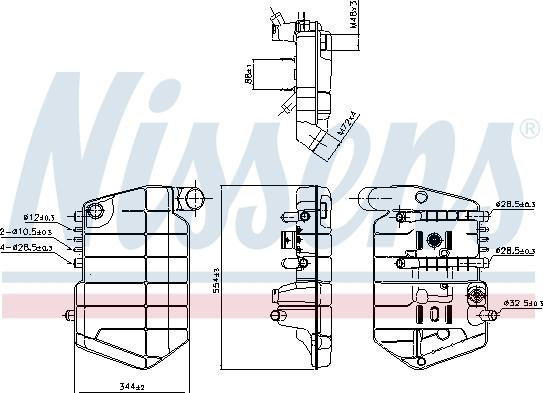 Nissens 996042 - Компенсаційний бак, охолоджуюча рідина autocars.com.ua