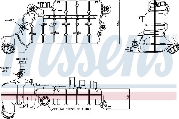 NISSENS 996046 - Компенсаційний бак, охолоджуюча рідина autocars.com.ua