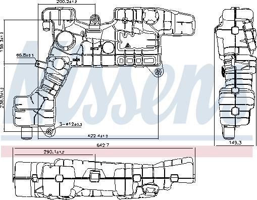 Nissens 996071 - Компенсаційний бак, охолоджуюча рідина autocars.com.ua