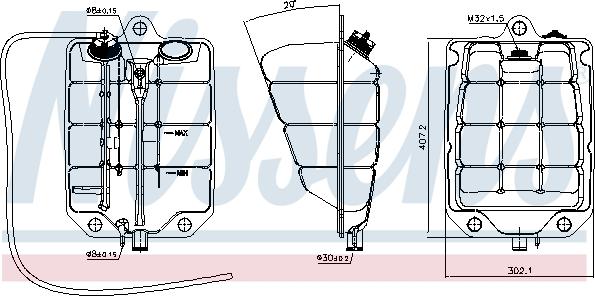 Nissens 996075 - Компенсаційний бак, охолоджуюча рідина autocars.com.ua