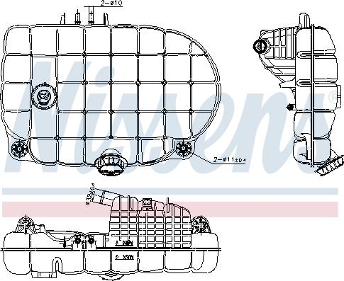 Nissens 996088 - Компенсационный бак, охлаждающая жидкость avtokuzovplus.com.ua