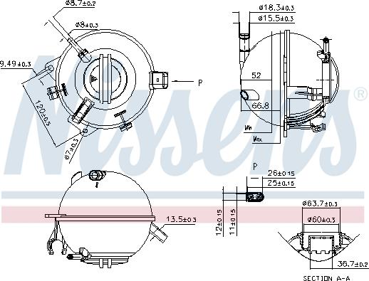 Nissens 996116 - Компенсаційний бак, охолоджуюча рідина autocars.com.ua