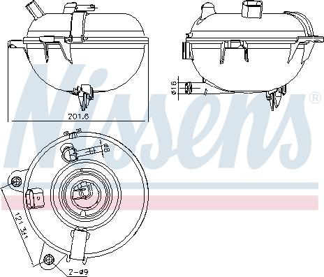 Nissens 996130 - Компенсаційний бак, охолоджуюча рідина autocars.com.ua