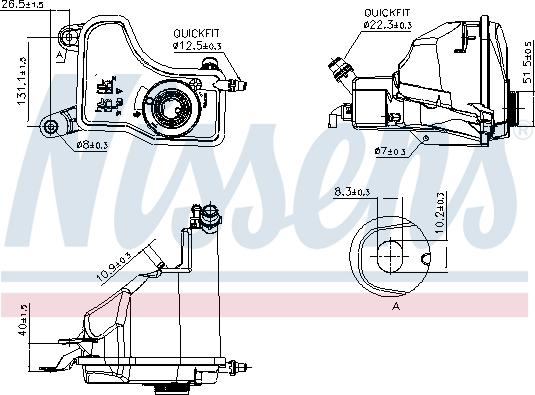 Nissens 996153 - Компенсаційний бак, охолоджуюча рідина autocars.com.ua