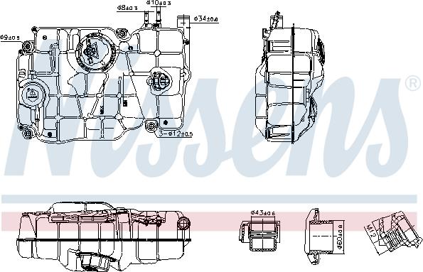 Nissens 996162 - Компенсаційний бак, охолоджуюча рідина autocars.com.ua