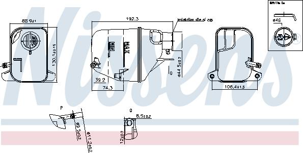 Nissens 996168 - Компенсаційний бак, охолоджуюча рідина autocars.com.ua