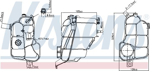 Nissens 996176 - Компенсаційний бак, охолоджуюча рідина autocars.com.ua