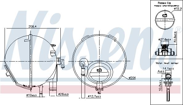 Nissens 996186 - Компенсаційний бак, охолоджуюча рідина autocars.com.ua