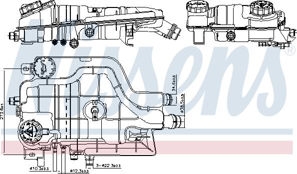 Nissens 996205 - Компенсаційний бак, охолоджуюча рідина autocars.com.ua