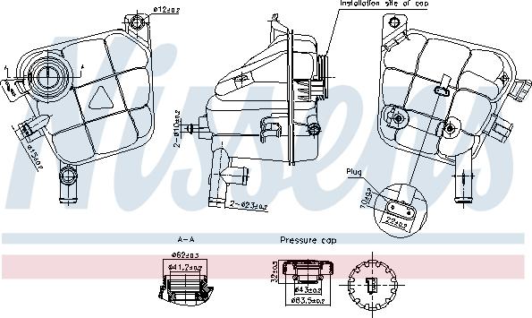 Nissens 996207 - Компенсаційний бак, охолоджуюча рідина autocars.com.ua