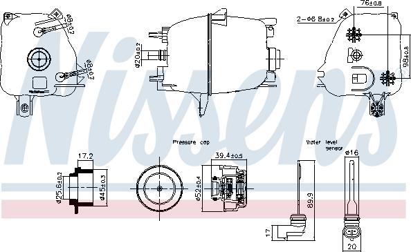 Nissens 996223 - Компенсаційний бак, охолоджуюча рідина autocars.com.ua