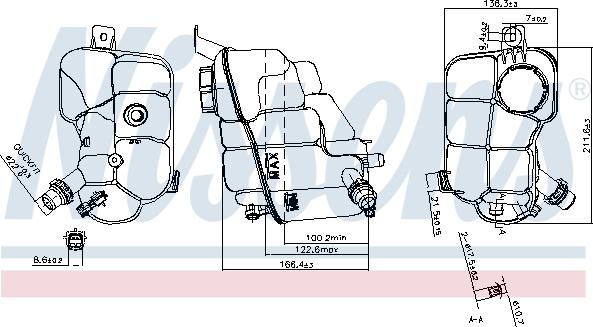 Nissens 996230 - Компенсаційний бак, охолоджуюча рідина autocars.com.ua