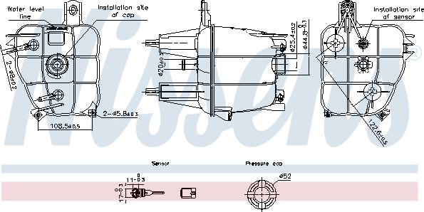 Nissens 996241 - Компенсаційний бак, охолоджуюча рідина autocars.com.ua