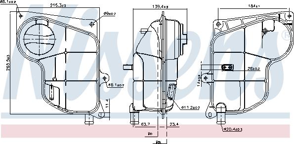 Nissens 996244 - Компенсаційний бак, охолоджуюча рідина autocars.com.ua