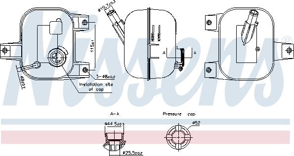 Nissens 996246 - Компенсаційний бак, охолоджуюча рідина autocars.com.ua