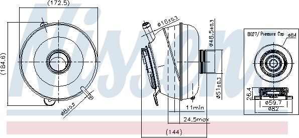 Nissens 996251 - Компенсаційний бак, охолоджуюча рідина autocars.com.ua