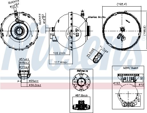 Nissens 996262 - Розширювальний бак autocars.com.ua