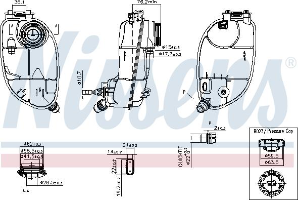 Nissens 996265 - Компенсаційний бак, охолоджуюча рідина autocars.com.ua