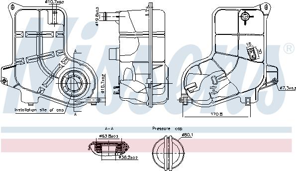 Nissens 996311 - Компенсаційний бак, охолоджуюча рідина autocars.com.ua