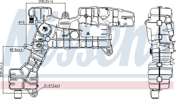 Nissens 996312 - Компенсаційний бак, охолоджуюча рідина autocars.com.ua