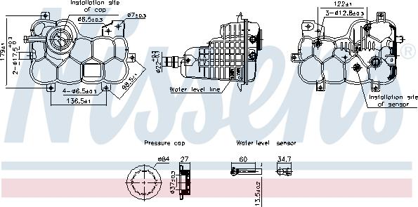 Nissens 996316 - Компенсаційний бак, охолоджуюча рідина autocars.com.ua