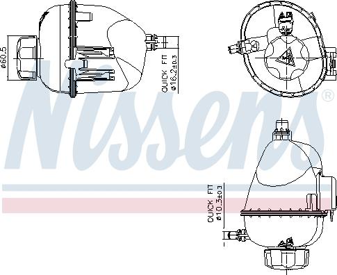 Nissens 996317 - Компенсаційний бак, охолоджуюча рідина autocars.com.ua