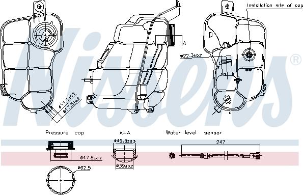 Nissens 996318 - Компенсаційний бак, охолоджуюча рідина autocars.com.ua