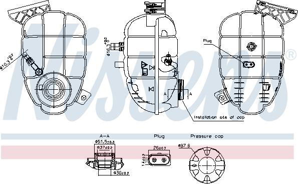 Nissens 996325 - Компенсаційний бак, охолоджуюча рідина autocars.com.ua