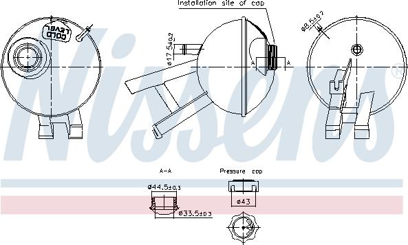 Nissens 996348 - Компенсаційний бак, охолоджуюча рідина autocars.com.ua