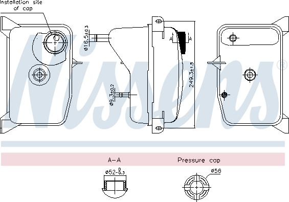 Nissens 996353 - Компенсаційний бак, охолоджуюча рідина autocars.com.ua