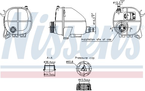 Nissens 996357 - Компенсаційний бак, охолоджуюча рідина autocars.com.ua