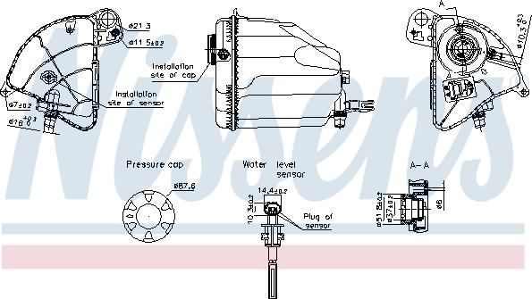 Nissens 996358 - Компенсаційний бак, охолоджуюча рідина autocars.com.ua