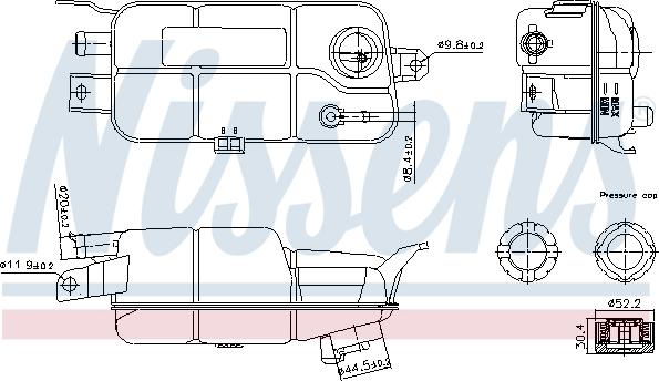 Nissens 996359 - Компенсаційний бак, охолоджуюча рідина autocars.com.ua