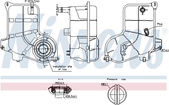 Nissens 996363 - Компенсаційний бак, охолоджуюча рідина autocars.com.ua