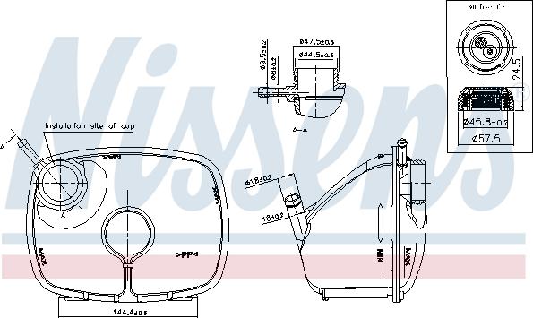 Nissens 996370 - Компенсаційний бак, охолоджуюча рідина autocars.com.ua