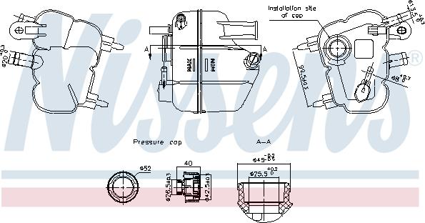 Nissens 996379 - Компенсаційний бак, охолоджуюча рідина autocars.com.ua