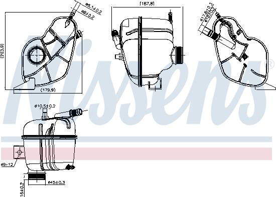 Nissens 996408 - Компенсаційний бак, охолоджуюча рідина autocars.com.ua