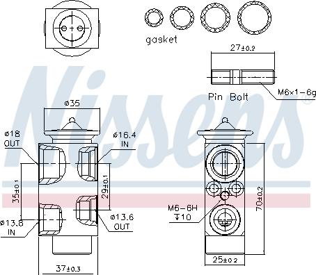 Nissens 999251 - Расширительный клапан, кондиционер avtokuzovplus.com.ua