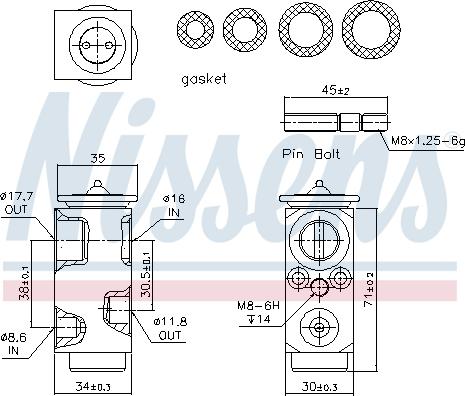 Nissens 999286 - Расширительный клапан кондиционера autocars.com.ua