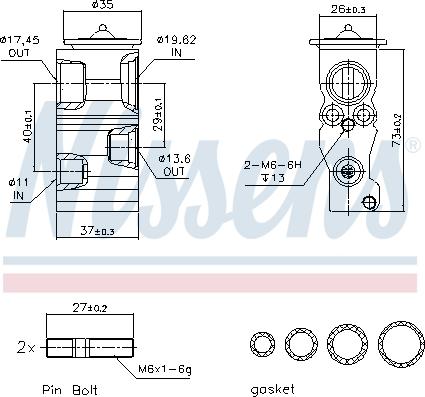 Nissens 999290 - Расширительный клапан, кондиционер avtokuzovplus.com.ua