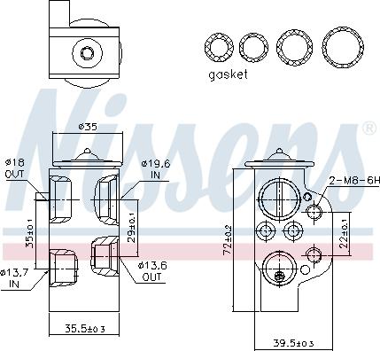 Nissens 999314 - Расширительный клапан, кондиционер avtokuzovplus.com.ua