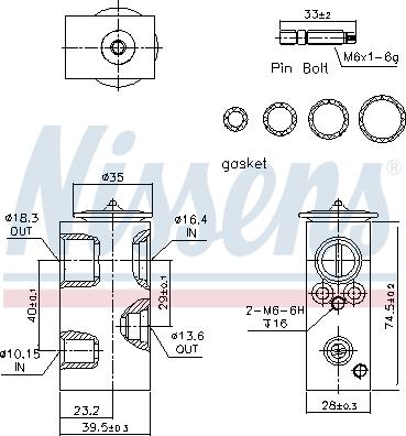 Nissens 999342 - Розширювальний клапан кондиціонера autocars.com.ua