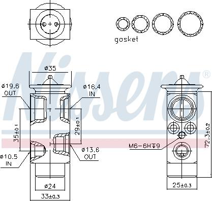 Nissens 999348 - Расширительный клапан, кондиционер autodnr.net