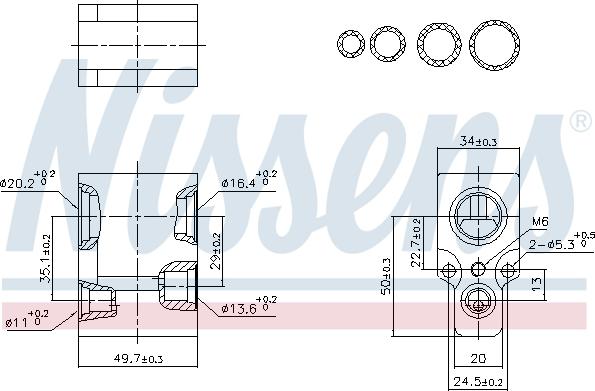 Nissens 999349 - Расширительный клапан, кондиционер avtokuzovplus.com.ua