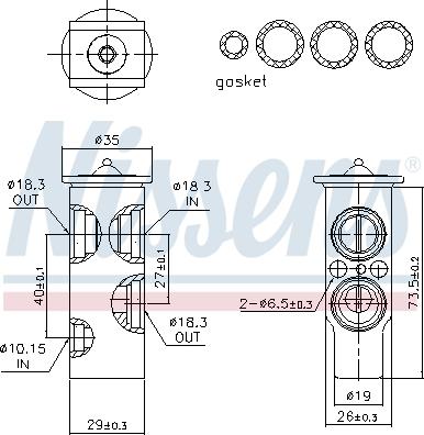 Nissens 999353 - Розширювальний клапан, кондиціонер autocars.com.ua